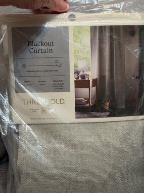 Threshold Blackout Curtain Panel in Light Gray